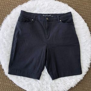 Gloria Vanderbilt Dark Blue Bermuda Shorts Petite 16
